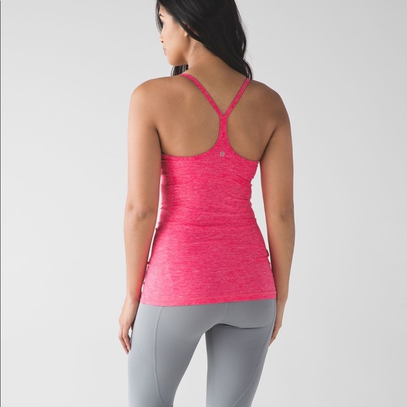 Lululemon Power Y Tank heathered pink size 6 - Picture 2 of 10